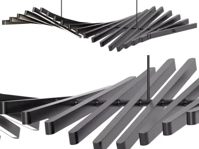 RIPPLE modern pendant light 3D model