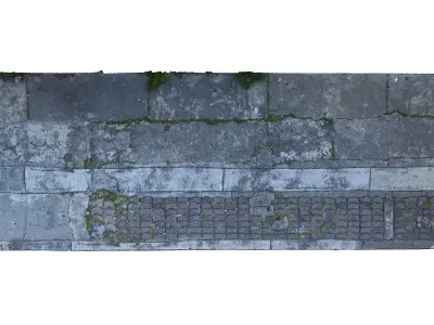 Mexico City Sidewalk  Low-poly 3D model