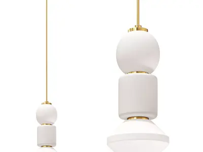 Dango Mixed Glass Pendant By Matteo Lighting 3D model