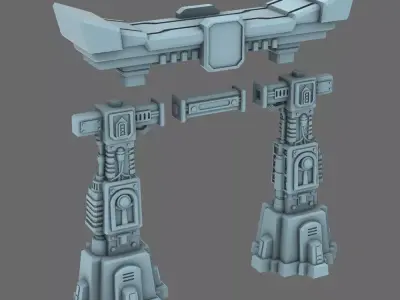 Cyber Samurai Neo Tokyo Arch 3D print model