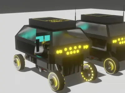 Missile-Shooting War Rig 3D model