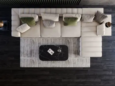 interior livingroom scene 06 3D model