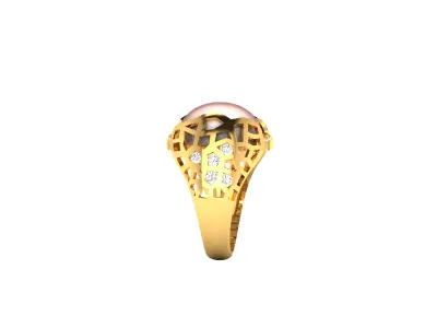 Women Ring  Render 3dm STL OBJ FBX Details 3D print model 183