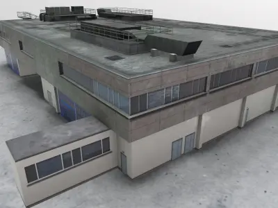 EDDF Building 1 Low-poly 3D model