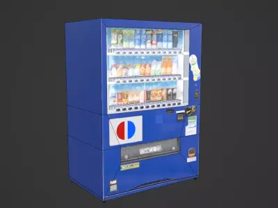 Japanese Vending Machine Low-poly 3D model