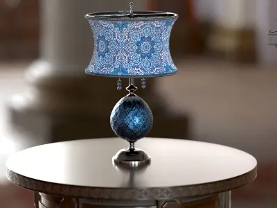 Lampshade-GL01-Blue Low-poly 3D model