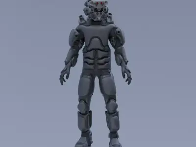 Space Soldier - Operator 010 Low-poly 3D model