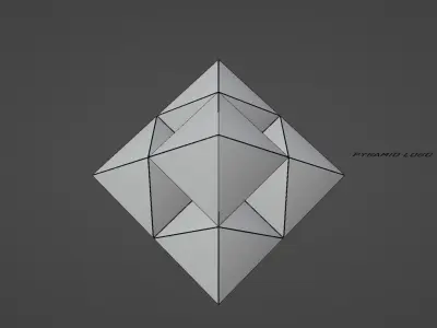 Pyramid Egypt Abstract Cube Logo customized Text with studio Free 3D model