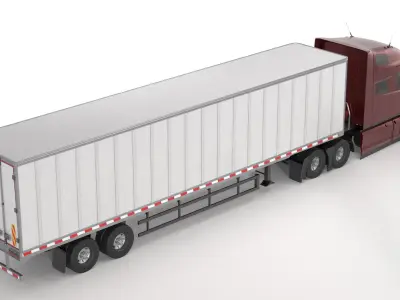 Generic Semi Trailer Truck 02 3D model