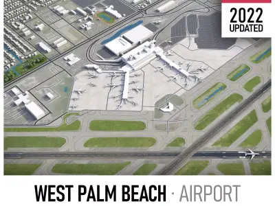 Palm Beach Airport Low-poly 3D model