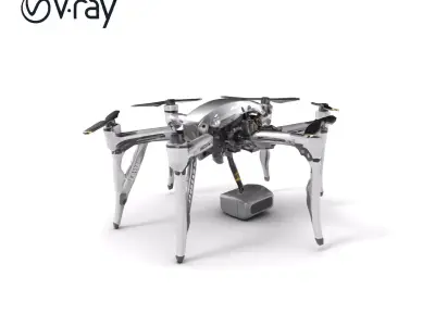 Giant Spider Drone Hexapod Terrain Mapping model pack Low-poly 3D model