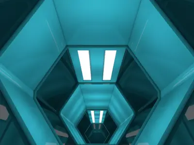 Sci Fi Tunnel 3D model 23