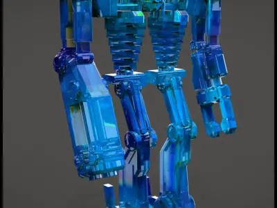 Centaur orange robot 3D model