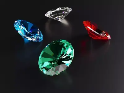 Brilliant diamond 3D model