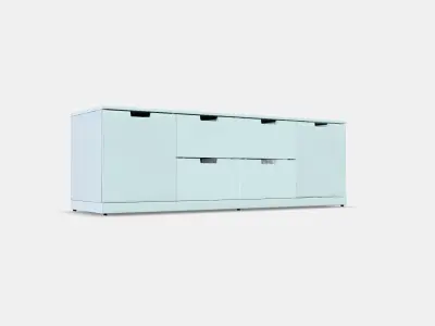 NORDLI Chest of 6 drawers 6 Low-poly 3D model