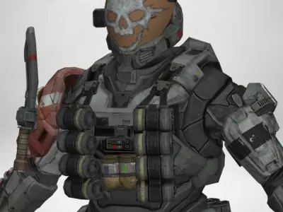 Gameready Characters halo 3D Model Pack