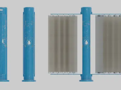 Mars Frontier Scene Low-poly 3D model