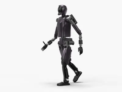  Automation Biped Robot Purple Rigged 