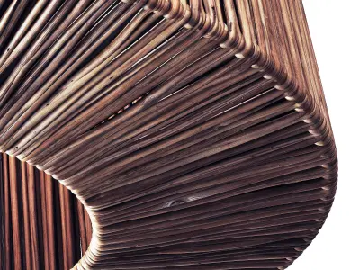 Lamp barrel big rattan n10 3D model