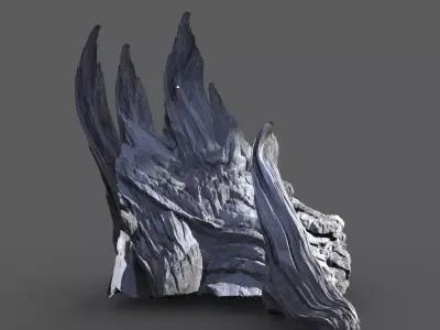 Ice mineral shards 3D model