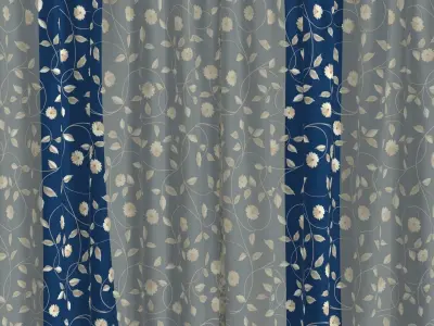 Curtain Low-poly 3D model