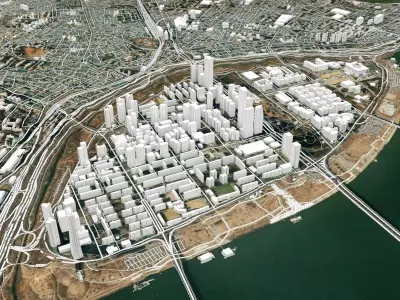 Cityscape Seoul  South Korea 3D model