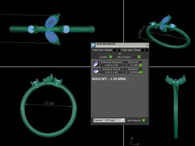 Women Ring 3D print model 105