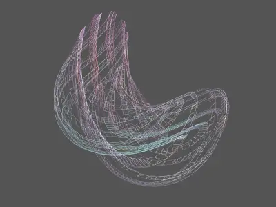 Abstract Ring Sphere v2 006 Low-poly 3D model