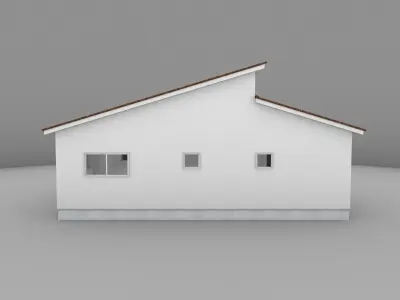 House model for background 37 Low-poly 3D model