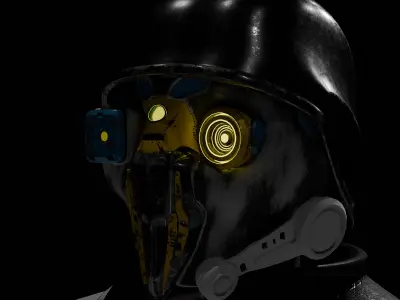 Hard surface robot low poly FBX Low-poly 3D model