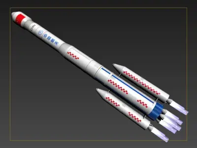 china shenzhou rocket capsule spacecraft 3D model