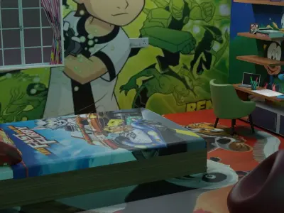 KIDS BED ROOM Free low-poly 3D model