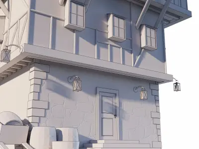 House fantasy Low-poly 3D model