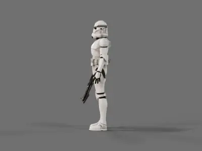 Star Wars Clone Trooper Phase II Low-poly 3D model