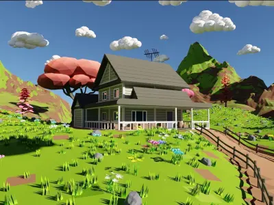 House In Mountains 3D model