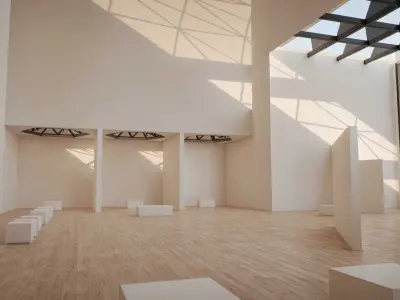 VR Gallery Minimal Showroom for pruducts vol 4 Low-poly 3D model