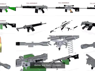 Heckler and Koch 3D Model Pack