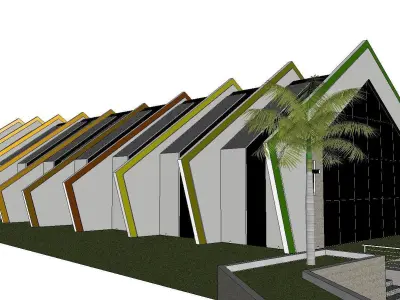 Architecture-Religion-God-Culture-Temple-0101 church with str... 3D model