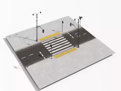 Archmodels vol 303 - road segments 3D model