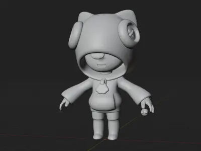 leon from brawl stars 3D model