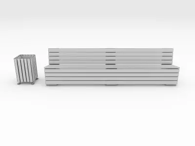 Bench Park 58 3D model
