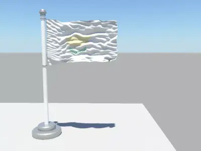 Cyprus flag 3D model