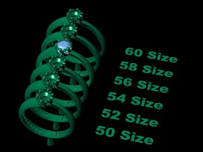 Women Wedding Engagement Ring 10 3D print model