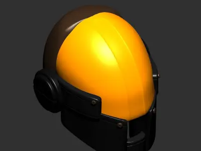 High quality scifi helmet high poly sculpt 3d printable ver 4 3D model