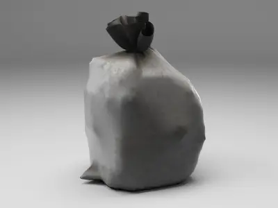 Garbage dusty bags multi color 3D model