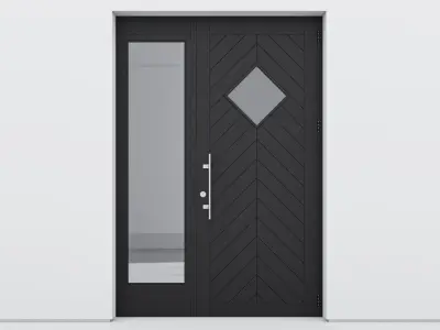 Aluminium door 136 3D model