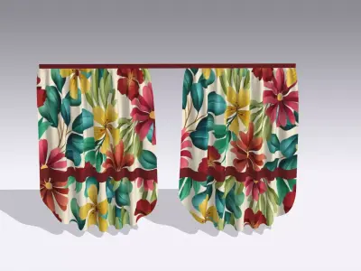 Curtain Low-poly 3D model