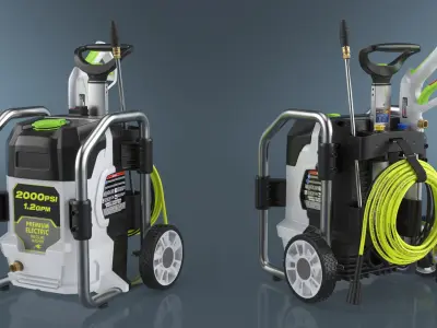  Portable Pressure Washer for Patio and Car Use Gray 