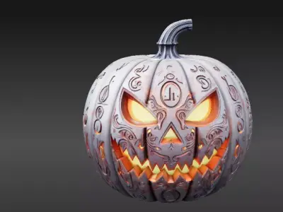 Pumpkin Lantern 3D Model Jack-O-Lantern Halloween 3D Printable  3D print model