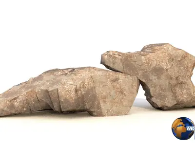 Rocks And Cliffs Lowpoly 3D Model Low-poly 3D model